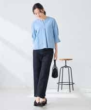 K2BGD08044 a.v.v(アー・ヴェ・ヴェ) ソフトサッカースキッパーブラウス ライトブルー