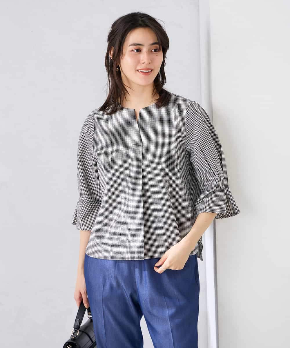 K2BGD08044 a.v.v(アー・ヴェ・ヴェ) ソフトサッカースキッパーブラウス ライトブルー