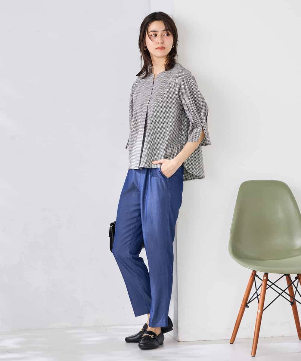 K2BGD08044 a.v.v(アー・ヴェ・ヴェ) ソフトサッカースキッパーブラウス ライトブルー