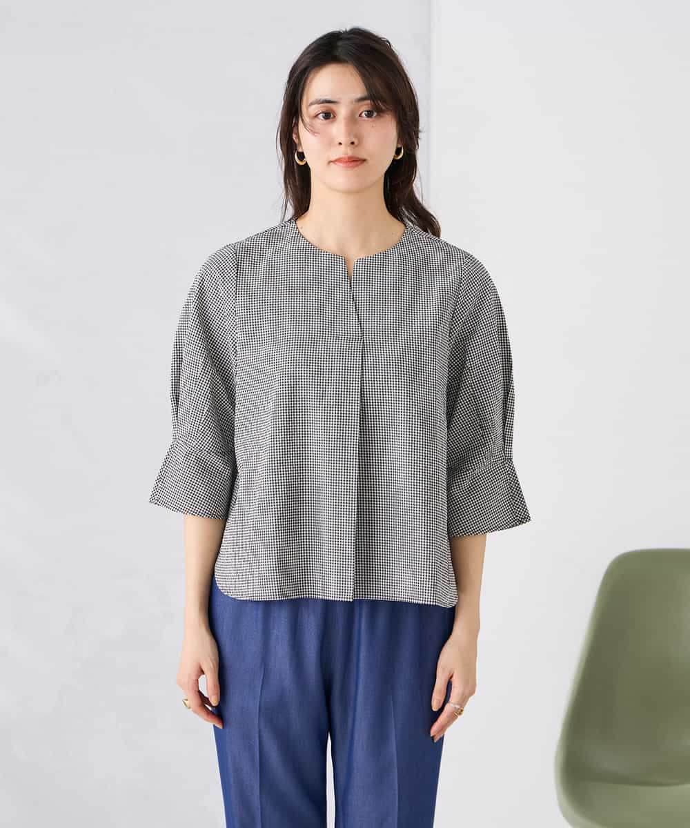 K2BGD08044 a.v.v(アー・ヴェ・ヴェ) ソフトサッカースキッパーブラウス ライトブルー