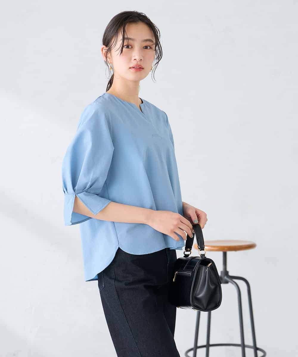 K2BGD08044 a.v.v(アー・ヴェ・ヴェ) ソフトサッカースキッパーブラウス ブルー