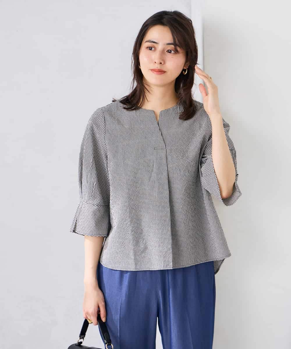 K2BGD08044 a.v.v(アー・ヴェ・ヴェ) ソフトサッカースキッパーブラウス ブラック