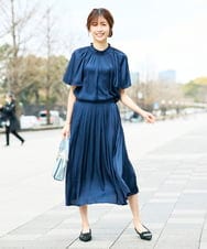 K2BGD14039 a.v.v(アー・ヴェ・ヴェ) エアリーサテンシャーリングネックブラウス ピンク