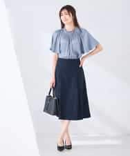 K2BGD14039 a.v.v(アー・ヴェ・ヴェ) エアリーサテンシャーリングネックブラウス ピンク