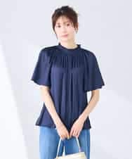 K2BGD14039 a.v.v(アー・ヴェ・ヴェ) エアリーサテンシャーリングネックブラウス ピンク