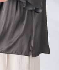 K2BGD14039 a.v.v(アー・ヴェ・ヴェ) エアリーサテンシャーリングネックブラウス ピンク