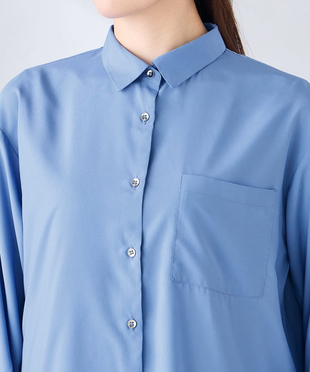 K2BGD15044 a.v.v(アー・ヴェ・ヴェ) バックタックシアーシャツ【接触冷感/イージーケア】 レッド