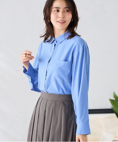 K2BGD15044 a.v.v バックタックシアーシャツ【接触冷感/イージーケア】