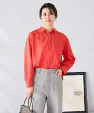 K2BGD15044 a.v.v(アー・ヴェ・ヴェ) バックタックシアーシャツ【接触冷感/イージーケア】 レッド