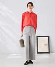 K2BGD15044 a.v.v(アー・ヴェ・ヴェ) バックタックシアーシャツ【接触冷感/イージーケア】 レッド