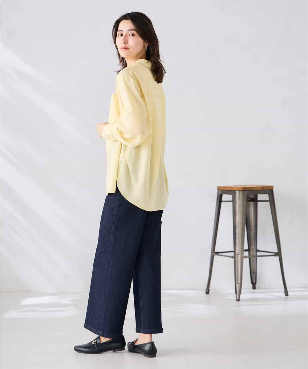 K2BGD15044 a.v.v(アー・ヴェ・ヴェ) バックタックシアーシャツ【接触冷感/イージーケア】 レッド