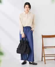 K2BGD15044 a.v.v(アー・ヴェ・ヴェ) バックタックシアーシャツ【接触冷感/イージーケア】 レッド