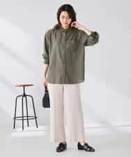 K2BGD15044 a.v.v(アー・ヴェ・ヴェ) バックタックシアーシャツ【接触冷感/イージーケア】 レッド