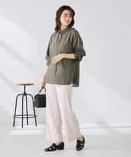 K2BGD15044 a.v.v(アー・ヴェ・ヴェ) バックタックシアーシャツ【接触冷感/イージーケア】 レッド