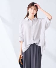 K2BGD30049 a.v.v(アー・ヴェ・ヴェ) 【2WAY】楊柳ドルマンシルエットシャツ アイボリー