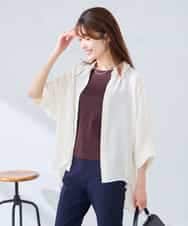 K2BGD30049 a.v.v(アー・ヴェ・ヴェ) 【2WAY】楊柳ドルマンシルエットシャツ アイボリー