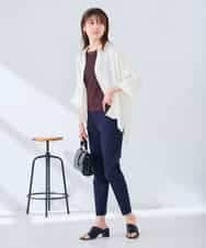 K2BGD30049 a.v.v(アー・ヴェ・ヴェ) 【2WAY】楊柳ドルマンシルエットシャツ アイボリー