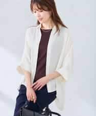 K2BGD30049 a.v.v(アー・ヴェ・ヴェ) 【2WAY】楊柳ドルマンシルエットシャツ アイボリー