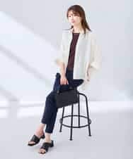 K2BGD30049 a.v.v(アー・ヴェ・ヴェ) 【2WAY】楊柳ドルマンシルエットシャツ アイボリー