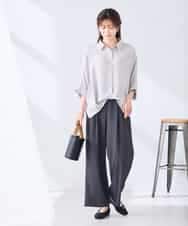 K2BGD30049 a.v.v(アー・ヴェ・ヴェ) 【2WAY】楊柳ドルマンシルエットシャツ アイボリー