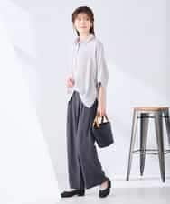 K2BGD30049 a.v.v(アー・ヴェ・ヴェ) 【2WAY】楊柳ドルマンシルエットシャツ アイボリー