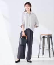 K2BGD30049 a.v.v(アー・ヴェ・ヴェ) 【2WAY】楊柳ドルマンシルエットシャツ アイボリー