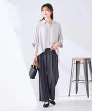 K2BGD30049 a.v.v(アー・ヴェ・ヴェ) 【2WAY】楊柳ドルマンシルエットシャツ アイボリー