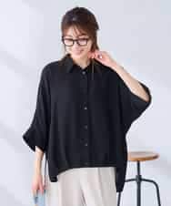 K2BGD30049 a.v.v(アー・ヴェ・ヴェ) 【2WAY】楊柳ドルマンシルエットシャツ アイボリー