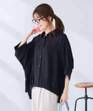 K2BGD30049 a.v.v(アー・ヴェ・ヴェ) 【2WAY】楊柳ドルマンシルエットシャツ アイボリー