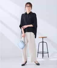 K2BGD30049 a.v.v(アー・ヴェ・ヴェ) 【2WAY】楊柳ドルマンシルエットシャツ アイボリー