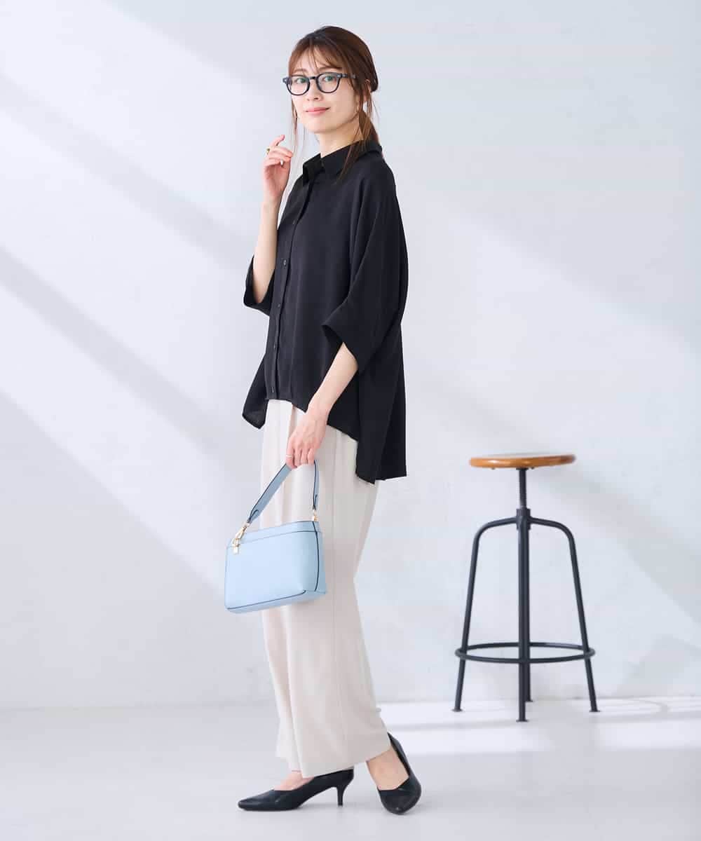 K2BGD30049 a.v.v(アー・ヴェ・ヴェ) 【2WAY】楊柳ドルマンシルエットシャツ アイボリー