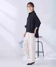 K2BGD30049 a.v.v(アー・ヴェ・ヴェ) 【2WAY】楊柳ドルマンシルエットシャツ アイボリー