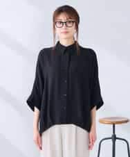 K2BGD30049 a.v.v(アー・ヴェ・ヴェ) 【2WAY】楊柳ドルマンシルエットシャツ アイボリー