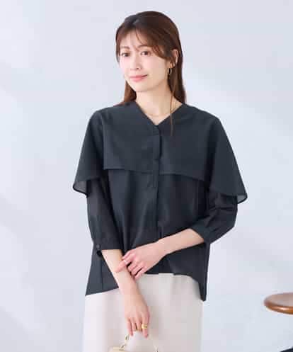 K2BGD31049 a.v.v ケープ風シアーブラウス