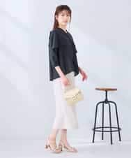 K2BGD31049 a.v.v(アー・ヴェ・ヴェ) ケープ風シアーブラウス ネイビー