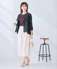 K2BGD31049 a.v.v(アー・ヴェ・ヴェ) ケープ風シアーブラウス ネイビー