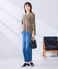 K2BGD31049 a.v.v(アー・ヴェ・ヴェ) ケープ風シアーブラウス ネイビー