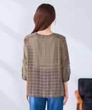 K2BGD31049 a.v.v(アー・ヴェ・ヴェ) ケープ風シアーブラウス ネイビー