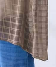 K2BGD31049 a.v.v(アー・ヴェ・ヴェ) ケープ風シアーブラウス ネイビー