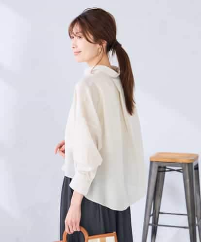 K2BGD33044 a.v.v 【洗える/接触冷感】クロップド丈セミシアーシャツ