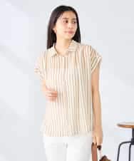 K2BGD50044 a.v.v(アー・ヴェ・ヴェ) ストライプシアーシャツ ライトブルー