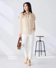 K2BGD50044 a.v.v(アー・ヴェ・ヴェ) ストライプシアーシャツ ライトブルー