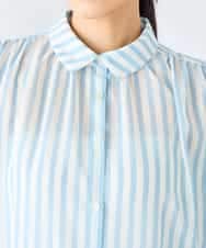 K2BGD50044 a.v.v(アー・ヴェ・ヴェ) ストライプシアーシャツ ライトブルー