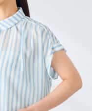 K2BGD50044 a.v.v(アー・ヴェ・ヴェ) ストライプシアーシャツ ライトブルー