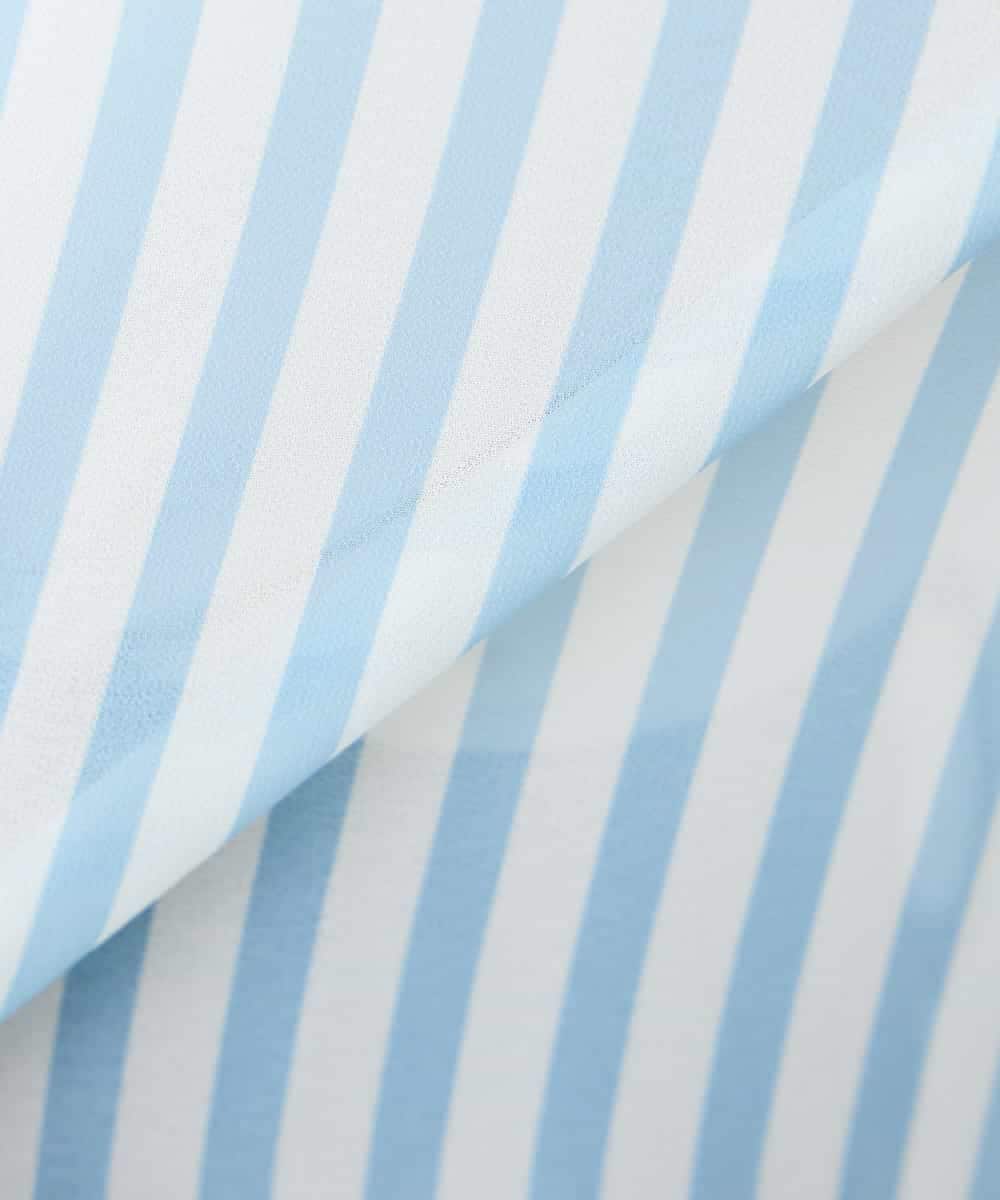 K2BGD50044 a.v.v(アー・ヴェ・ヴェ) ストライプシアーシャツ ライトブルー