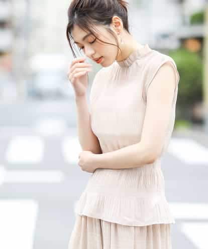 K2BGJ36049  【セットアップ対応】マジョリカプリーツハイネックブラウス