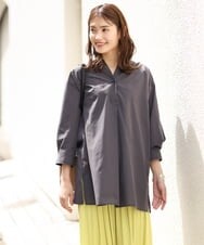 K2BGS35049 a.v.v(アー・ヴェ・ヴェ) スキッパーシャツ ダークグレー