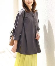 K2BGS35049 a.v.v(アー・ヴェ・ヴェ) スキッパーシャツ ダークグレー