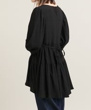 K2BGS36049 a.v.v(アー・ヴェ・ヴェ) 楊柳ティアードチュニック ブラック