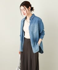 K2BGV37044 a.v.v(アー・ヴェ・ヴェ) ベーシックデニムシャツ ネイビー